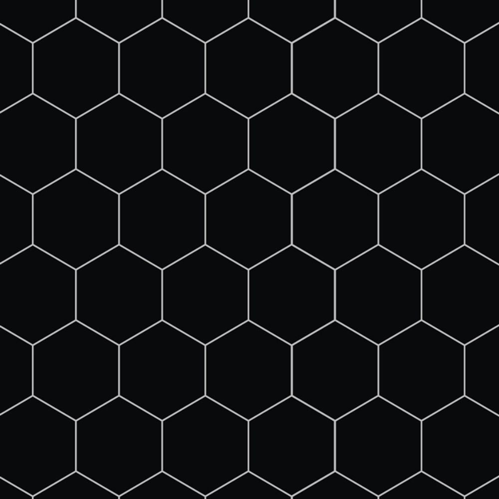 Fibo Urban Black Silk Hexagonal Wall Panel