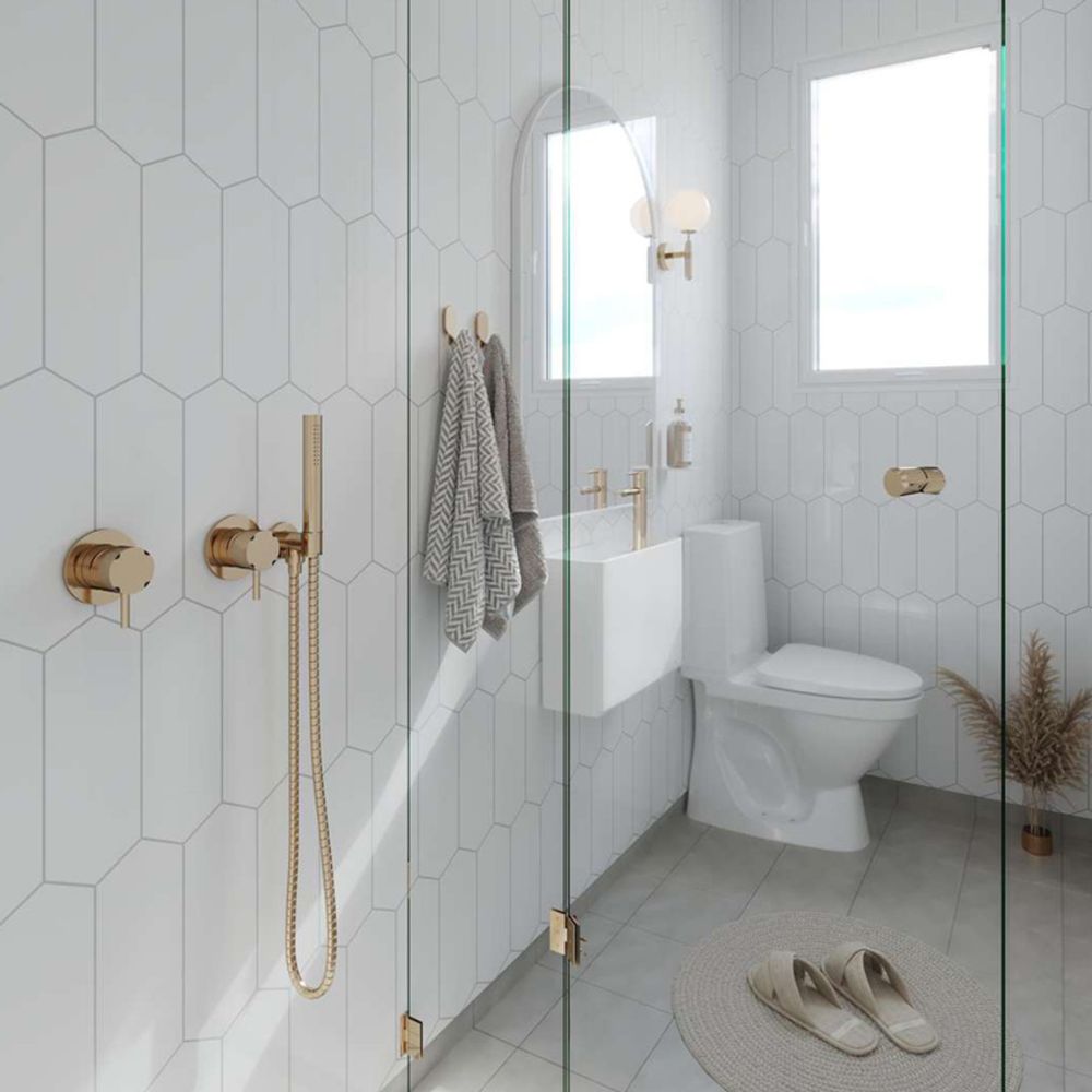 Fibo Urban Denver White Elongated Hexagon Wall Panel