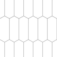 Thumbnail for Fibo Urban Denver White Elongated Hexagon Wall Panel