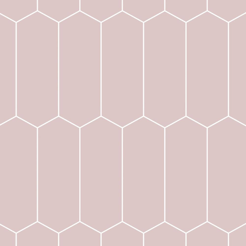 Fibo Urban Dusky Pink Elongated Hexagon Wall Panel