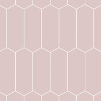 Thumbnail for Fibo Urban Dusky Pink Elongated Hexagon Wall Panel