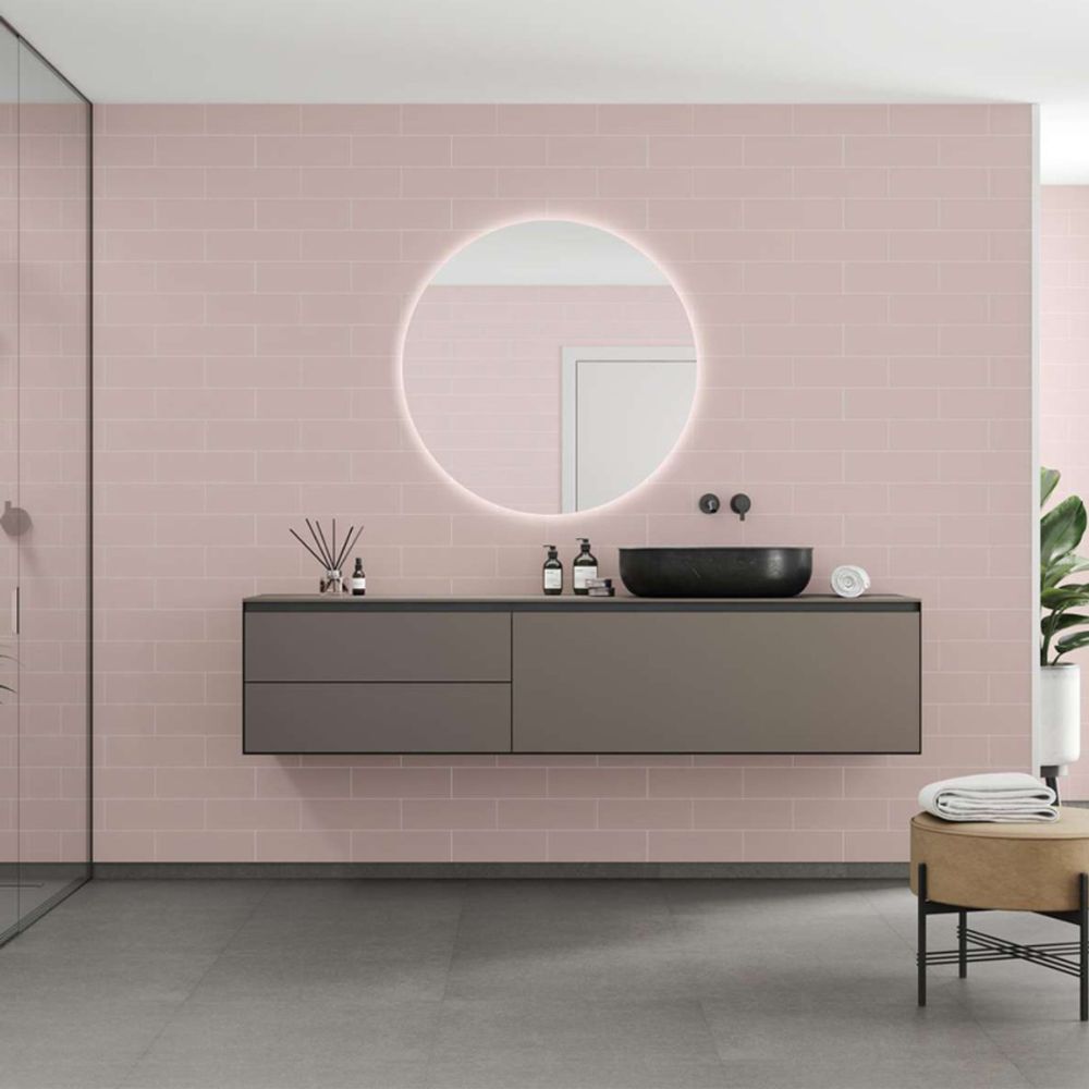 Fibo Urban Dusky Pink Metro Brick Wall Panel