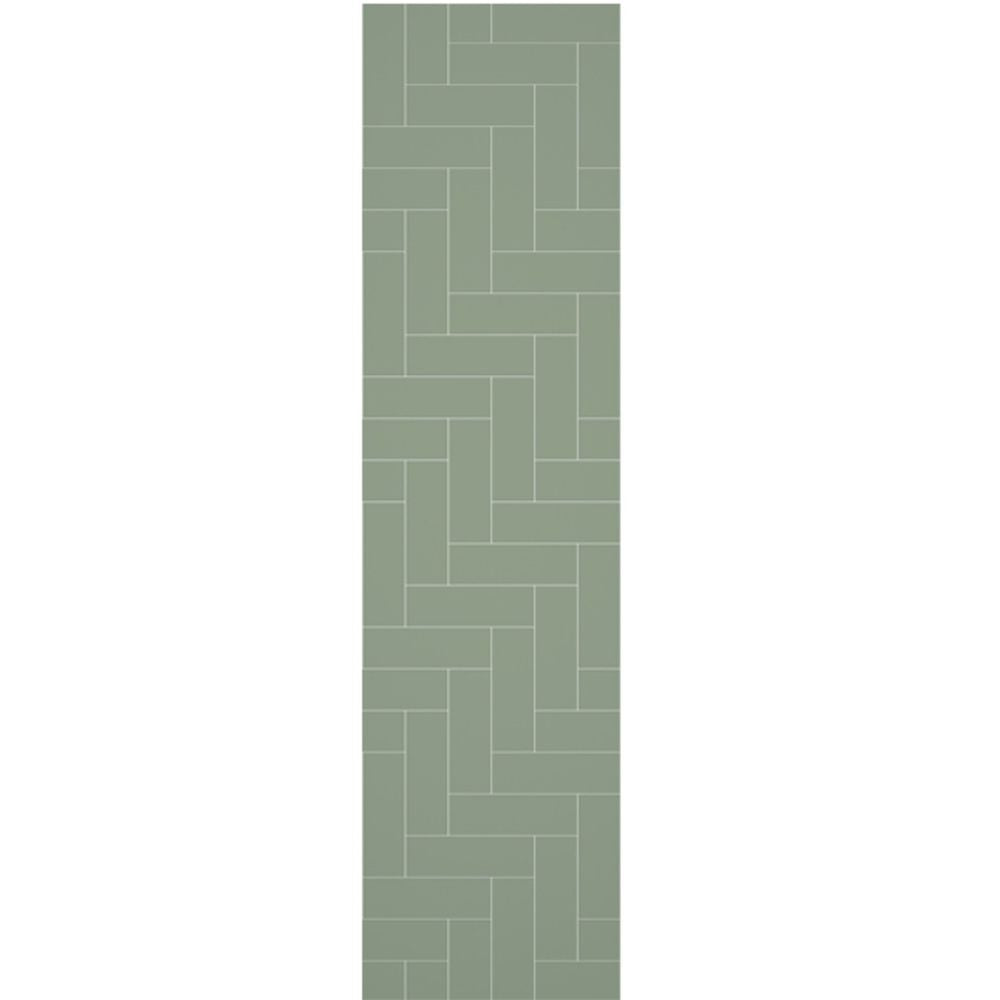 Fibo Urban Olive Green Straight Herringbone Wall Panel