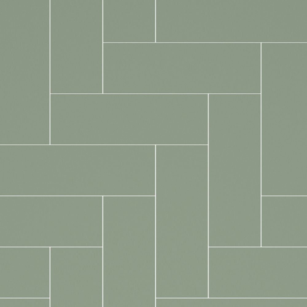 Fibo Urban Olive Green Straight Herringbone Wall Panel