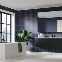 Thumbnail for Fibo Urban Smokey Blue Stacked Subway Wall Panel