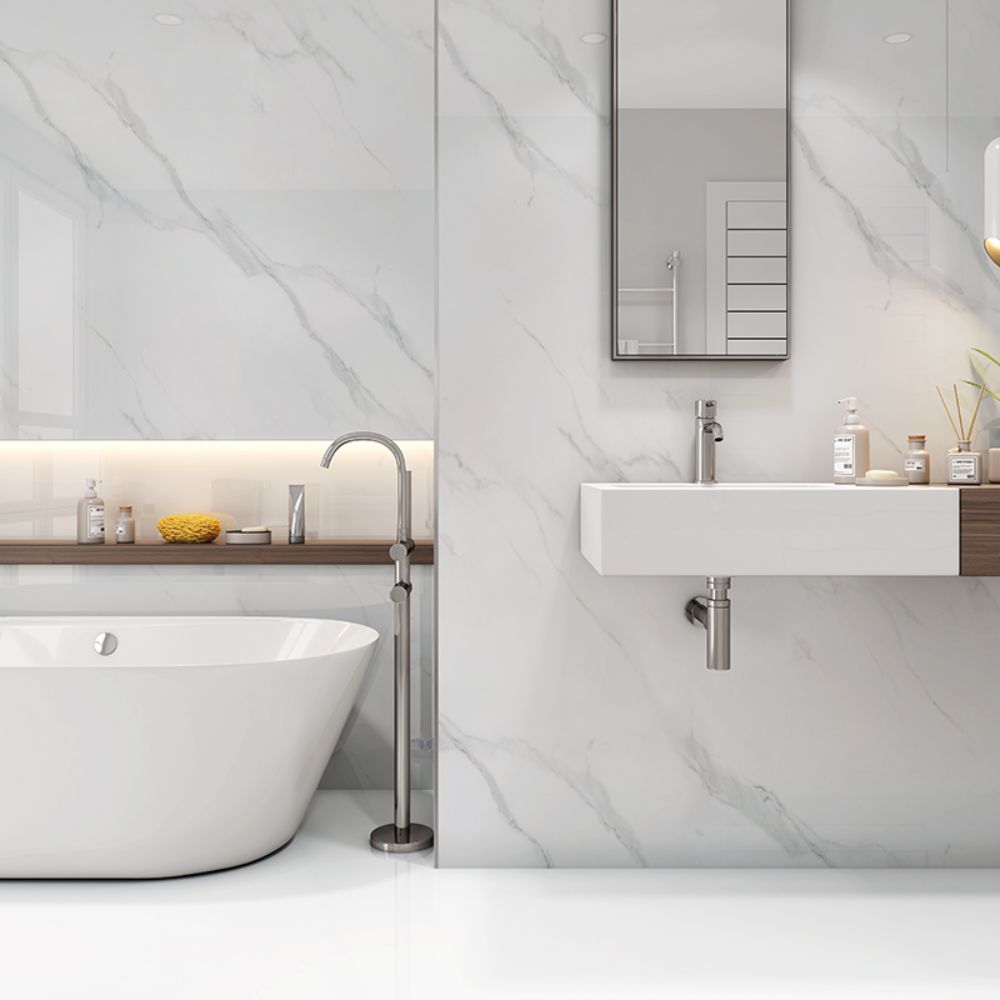 Matt Carrara Marble 1m Wall Panel