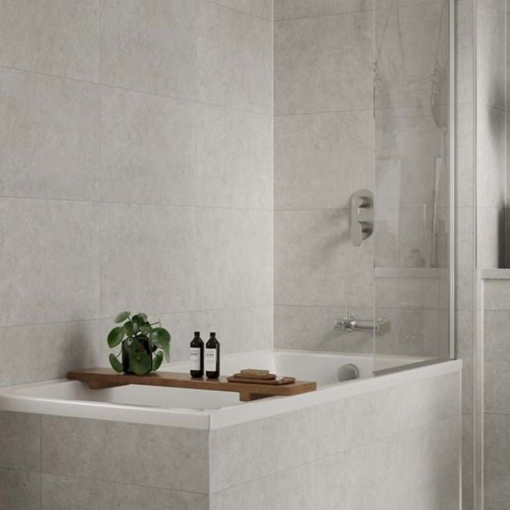 White Mineral Tile Multipanel Wall Panel