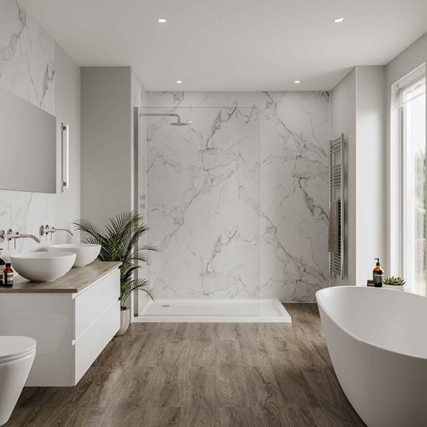 Calacatta Marble Linda Barker Multipanel Wall Panel