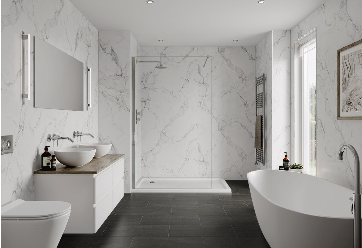 Calacatta Marble Linda Barker Multipanel Wall Panel