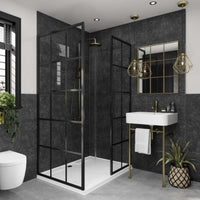 Thumbnail for Black Mineral Tile Multipanel Wall Panel
