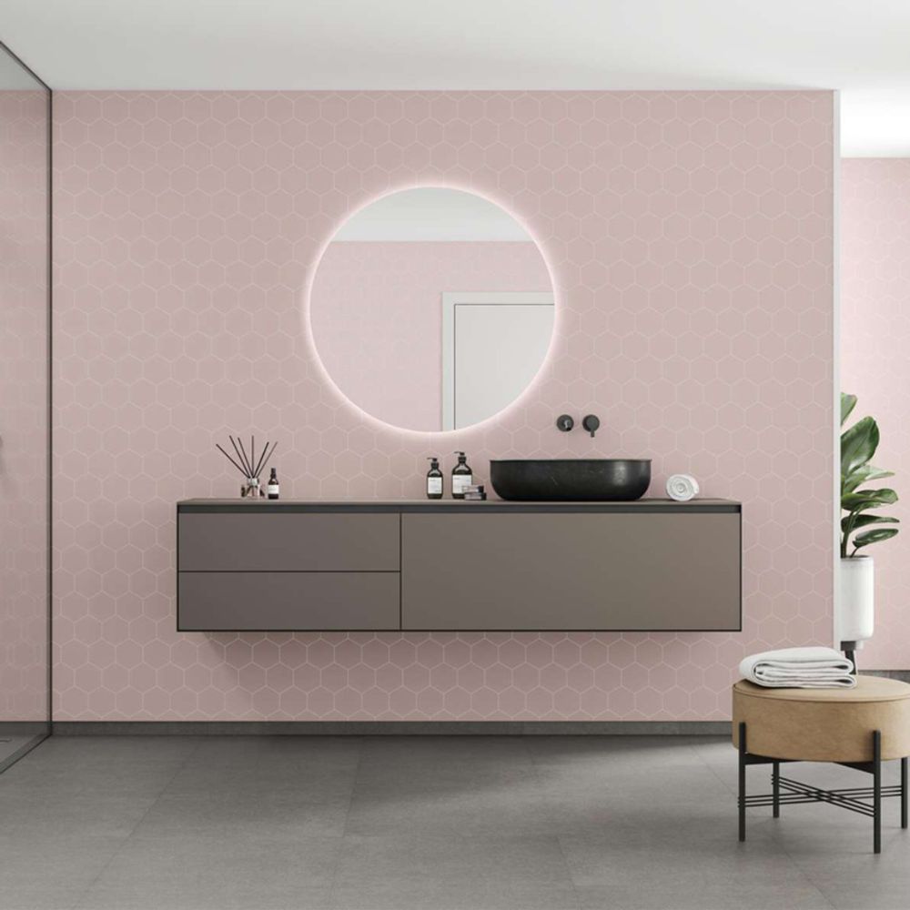 Fibo Urban Dusky Pink Hexagonal Wall Panel