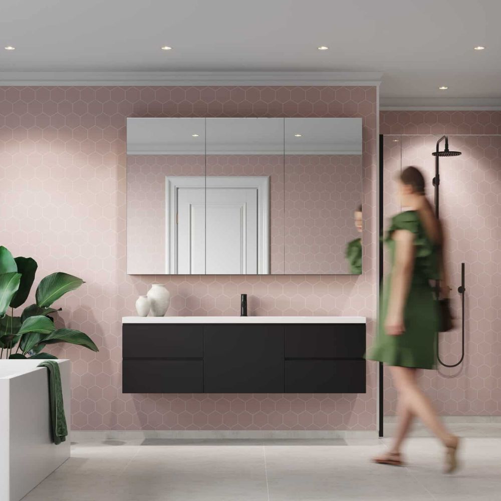 Fibo Urban Dusky Pink Hexagonal Wall Panel