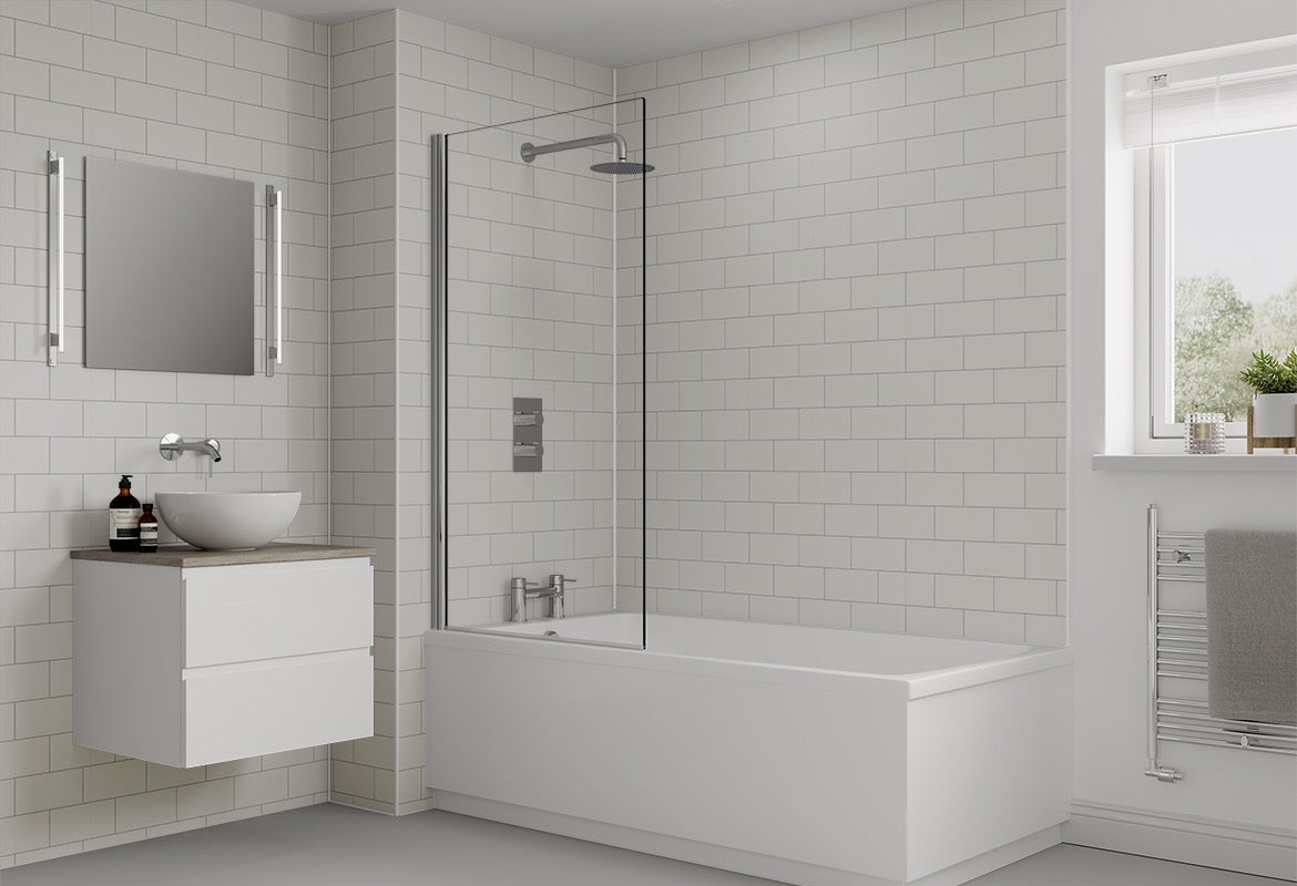 Alpine White Metro Tile Multipanel Wall Panel